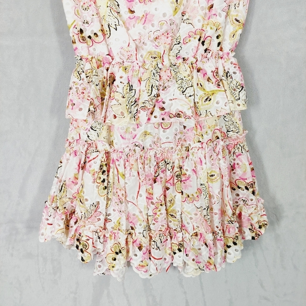 New Misa - Iliana Mini Tiered Floral Printed Eyelet P3099 - Picture 3 of 10